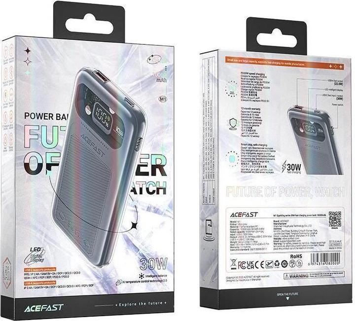 Actual product image Acefast M1 Exploration series (10000 mAh, 30 W, 38.50 Wh)