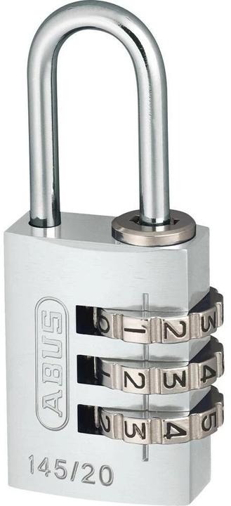 Actual product image Abus Combination lock 145/20 Lock Tag Silver Aluminum
