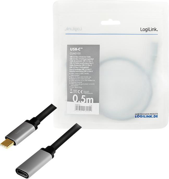 Immagine prodotto LogiLink USB C - USB C (0.50 m, USB 3.2 Gen 2, 4 W)