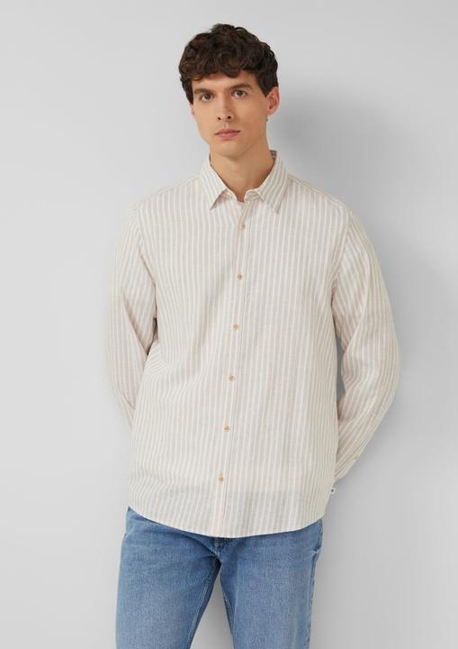 Immagine prodotto s.Oliver Regular Fit: Langarmhemd aus Leinenmix mit Streifen (L)