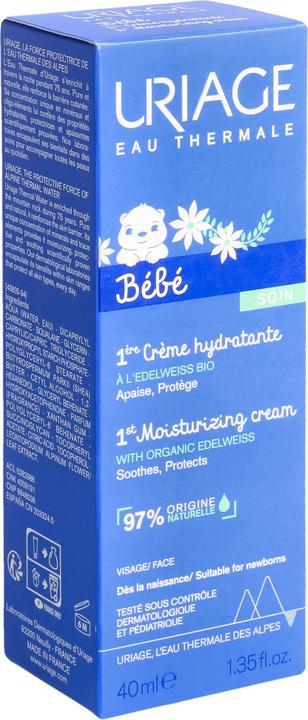 Productafbeelding Uriage Bébé 1e vochtinbrengende crème (40 ml, Dagcrème)
