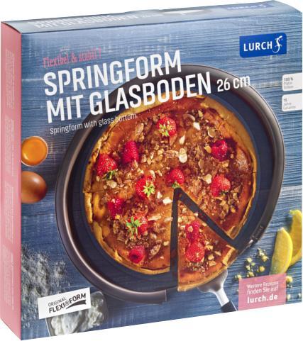 Produktbild Lurch FlexiForm Springform mit Glasboden- 26cm - braun (26 cm)