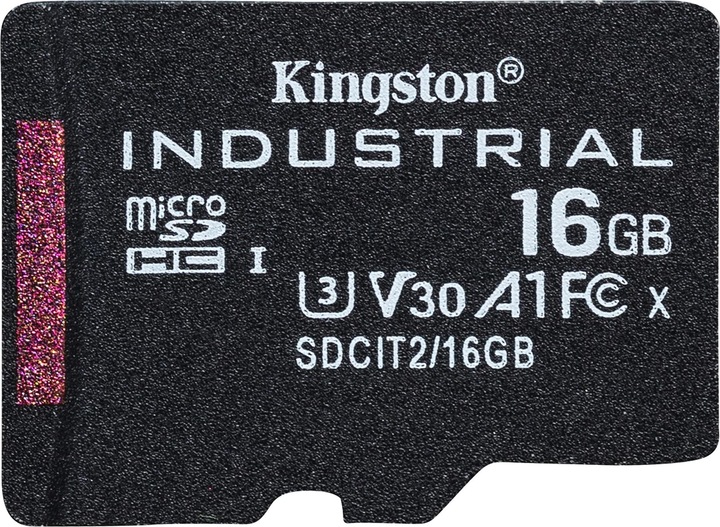 Actual product image Kingston microSDHC Industrial (16 GB, microSDHC, U3, UHS-I)