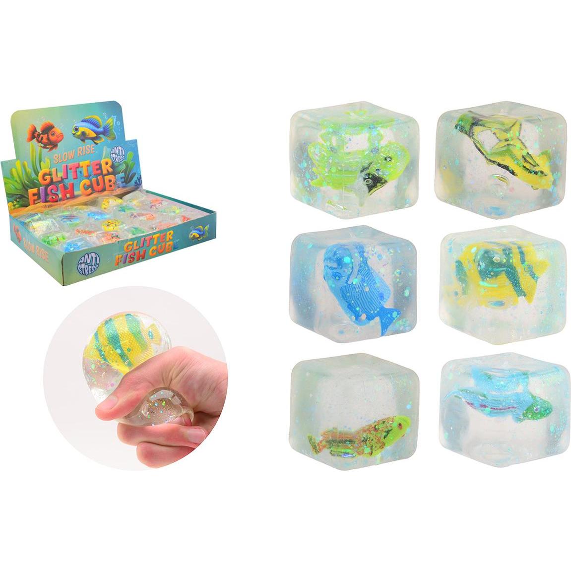 Johntoy Slow Rise Glitzerwürfel mit Fisch (60690109)