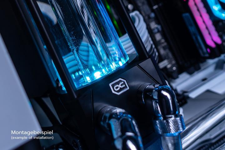 Actual product image Alphacool Aurora D5 Universal Water Cooling Reservoir Black