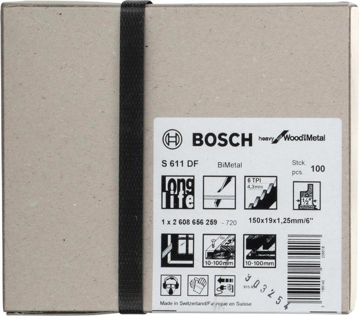 Actual product image Bosch Professional Zubehör PRO Window Demolition S611DF sheet, 1.25 x 19 x 150 mm, 100 pcs.