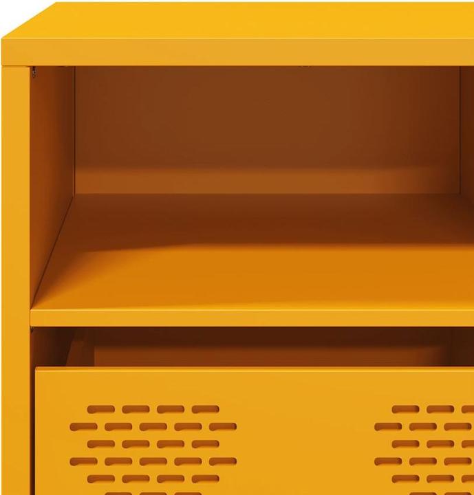 Produktbild vidaXL TV Schrank Lowboard Fernsehschrank Fernsehtisch Kaltgewalzter Stahl (135 x 39 x 43.5 cm)