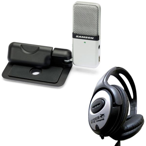 Produktbild Samson GO Mic USB Mikrofon mit keepdrum Kopfhörer