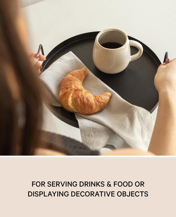 Image du produit Esmée Serviertablett, Metalltablett mit Griffen