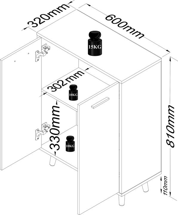 Immagine prodotto VCM Landos (60 x 32 x 81 cm)