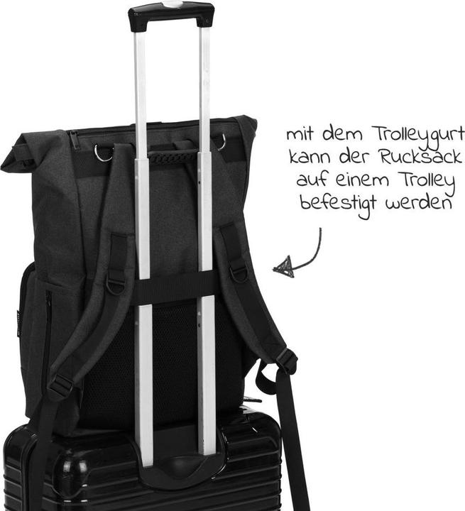 Produktbild Fillikid Wickeltaschen & Wickelrucksäcke Wickelrucksack Tokio im Rolltopstil inkl.