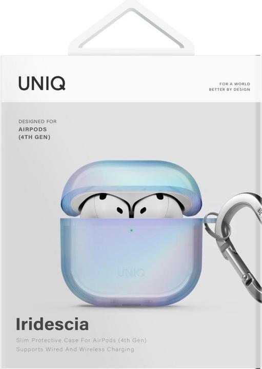Productafbeelding Uniq Case Iridescia for AirPods 4 Hang Case blue (Hoofdtelefoon hoes)