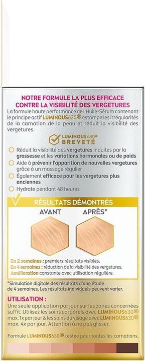 Nutritional values and ingredients NIVEA Luminous Body Öl-Serum Anti-Dehnungsstreifen (Body oil, 100 ml)