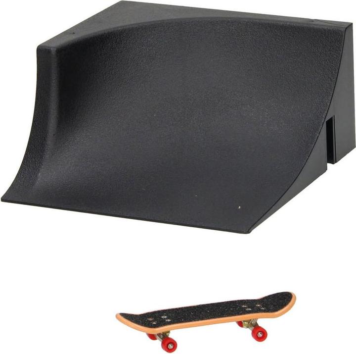 Vinger skateboard met stuntsprong