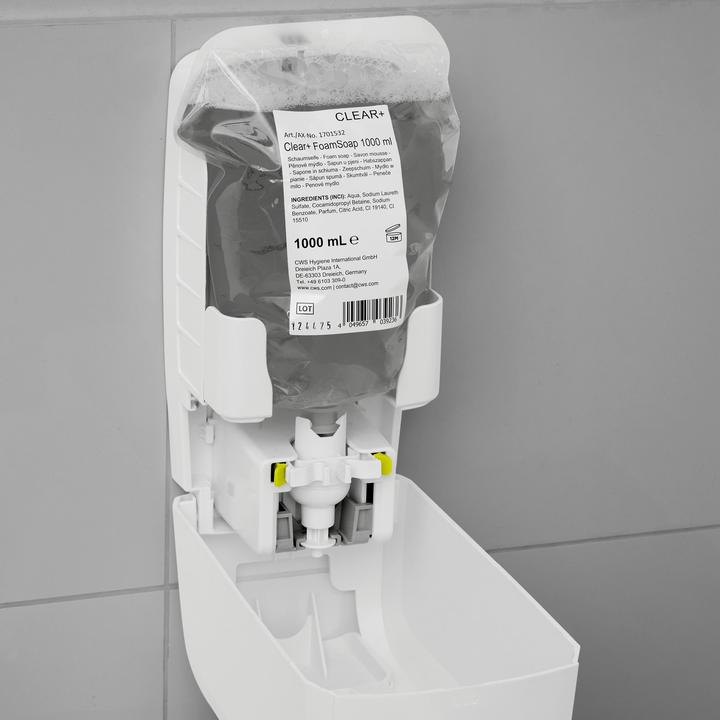 Produktbild Clear+ by CWS Schaumseife 1000ml, 4er Pack (Flüssigseife, Handseife Nachfüllpackung, 1000 ml)