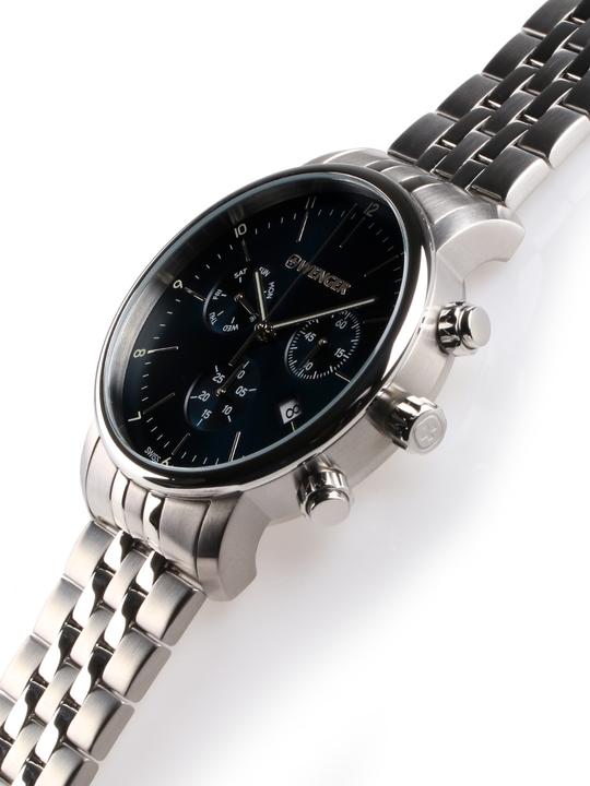 Immagine prodotto Wenger Urban Classic Chrono (Orologio da polso analogico, Cronografo, Fatto in Svizzera, 44 mm)