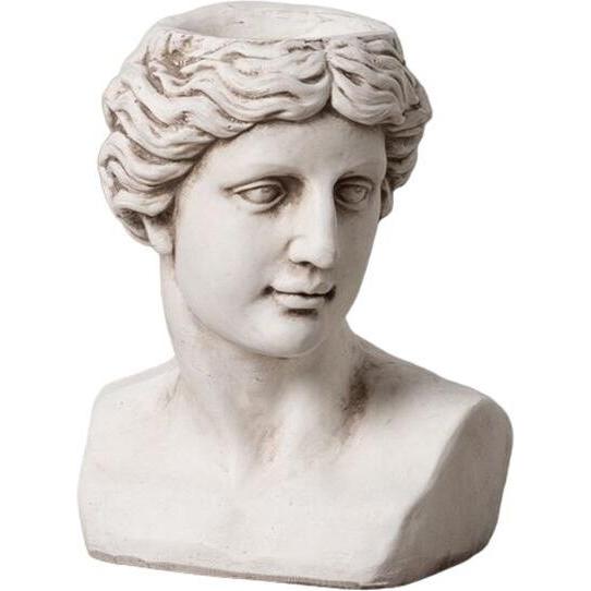 BigBuy, Blumentopf, Blumentopf Lehm Magnesium Griechische Göttin 24 x 19,5 x 31,5 cm (19.50 cm)