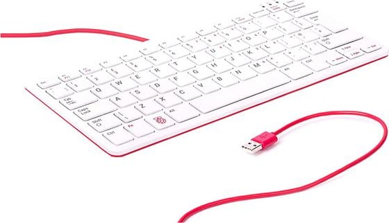 Produktbild Raspberry Pi Official WHITE keyboard for QWERTZ (DE) (DE, Kabelgebunden)
