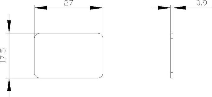 Actual product image Siemens Labelling plate si rectangular EIN 3SU1900-0AD81-0DJ0
