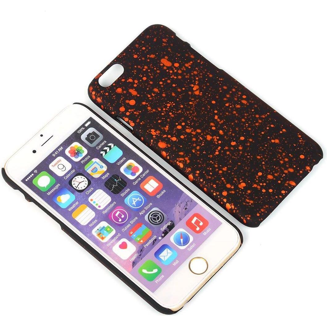 König Design Handy Hülle Schutz Case Bumper Schale Etuis für Apple iPhone 6 3D Sterne Orange (Apple iPhone 6), Smartphon...