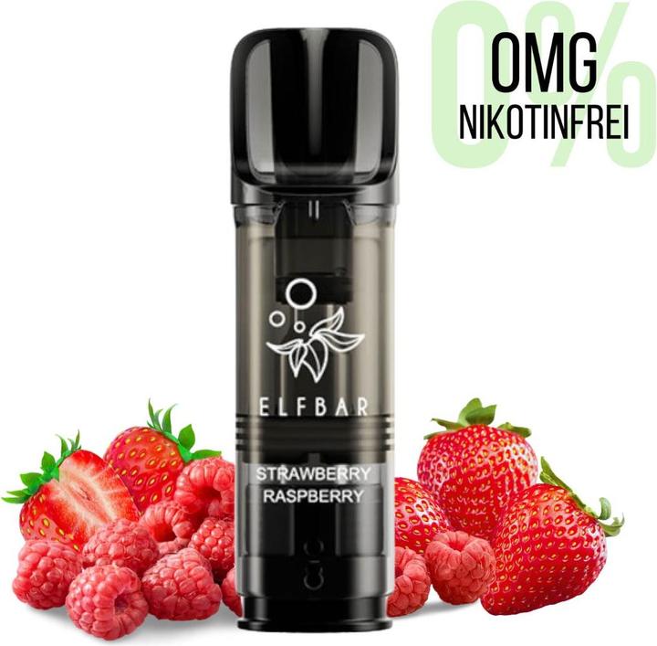 Immagine prodotto Elfbar Elfa Pro - 2 x 2ml Pods (0mg) Strawberry Raspberry (Lampone, Fragola)