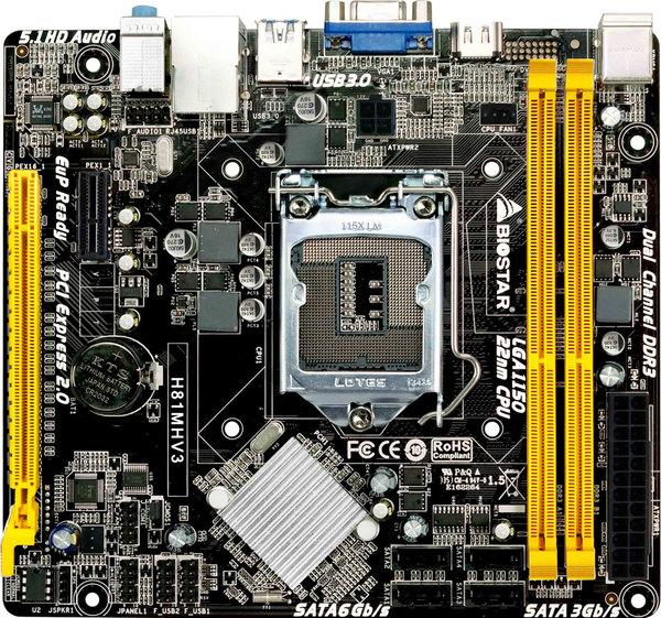 Biostar H81MHV3 (LGA 1150, Intel H81, mATX)