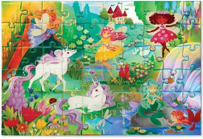Produktbild Crocodile Creek Holographic Puzzle 60 pc, Magische Freunde (60 Teile)