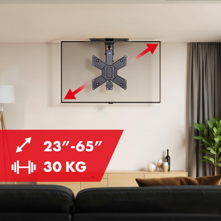 Produktbild Maclean electric ceiling TV mount TUYA support max VESA 600x400 90st swivel remote (Decke, 65", 30 kg)