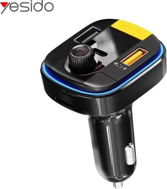 Produktbild Yesido Autoladegerät USB Bluetooth Digital Display FM Schwarz