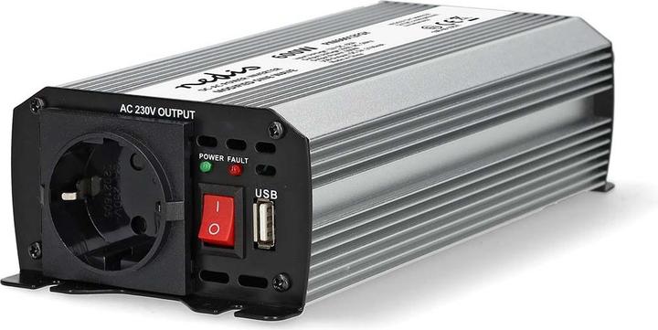 Immagine prodotto Nedis Inverter di potenza a onde sinusoidali modificate - Tensione di ingresso: 12 V DC - Connessione di