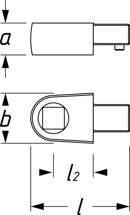Produktbild HAZET Durchsteck-Vierkant 6413-3 ∙ Vierkant 10 mm (3/8 Zoll) ∙ Vierkant 10 mm (3/8 Zoll)