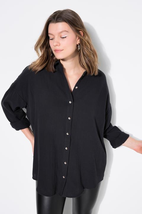 Immagine prodotto Studio Untold Blusa di mussola dal taglio oversize con collo da camicia e maniche lunghe (46, 48)