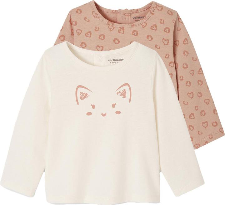 Produktbild Vertbaudet 2er-Pack Baby Shirts mit Print BASIC (74)