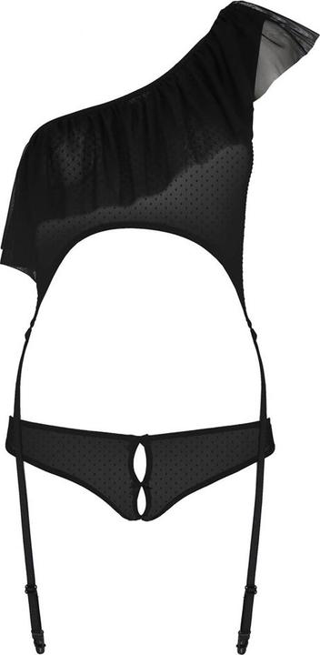 Produktbild Passion Straps-Set in Pünktchen-Rüschenoptik plus String (XL)