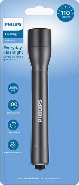 Actual product image Philips SFL4002T/10 flashlight Black Push flashlight LED (2.20 cm, 110 lm)