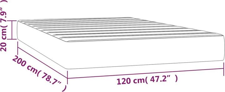 Actual product image VidaXL Jivin (120 x 200 cm, Spring core)