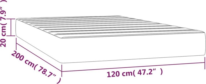 Produktbild VidaXL Jivin (120 x 200 cm, Federkern)