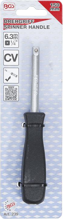 Actual product image BGS Spinner Handle external square 6.3 mm (1/4") 150 mm