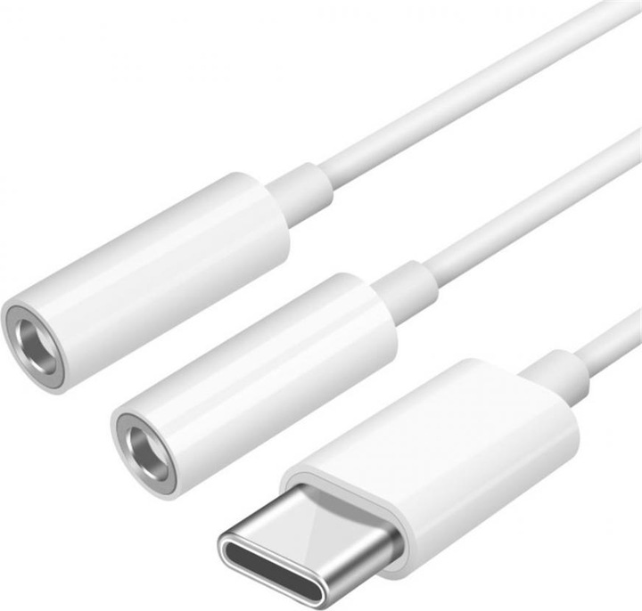 PowerGuard Cavo AUX da USB-C a 2x jack per cuffie da 3,5 mm (Jack da 3.5mm, Jack da 3.5mm)
