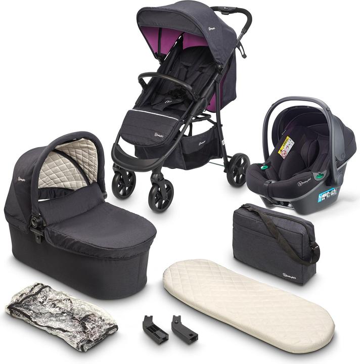 BabyGo Style 3in1 - Combi pushchair - Roze