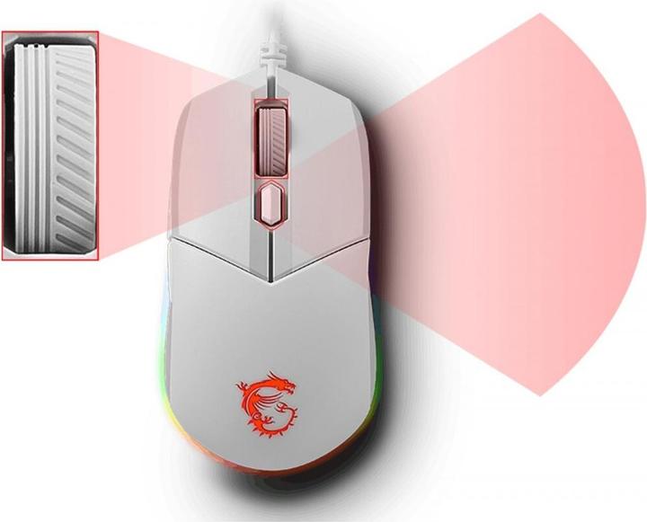 Image du produit MSI + souris / VIGOR GK30 COMBO White US (IT, Filaire)