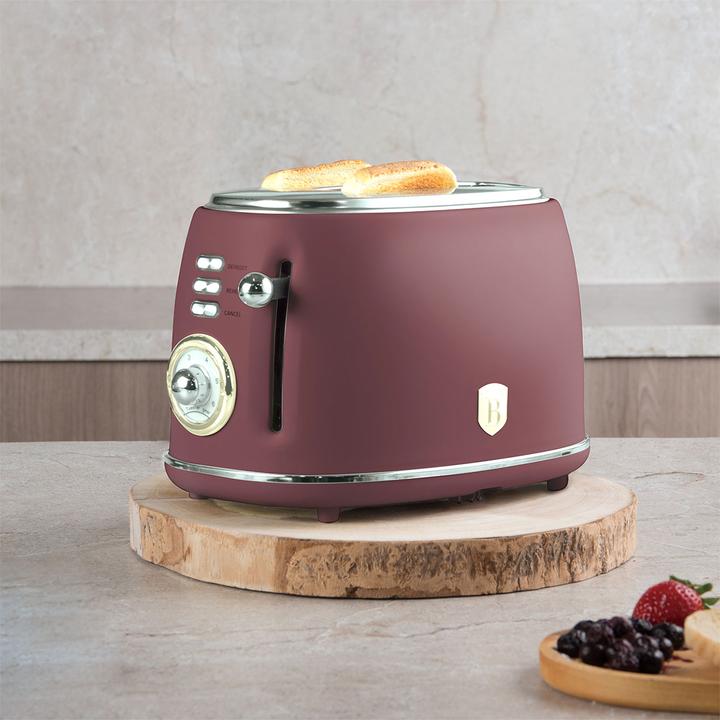 Actual product image BerlingerHaus Toaster with 6 toasting levels, bordeaux