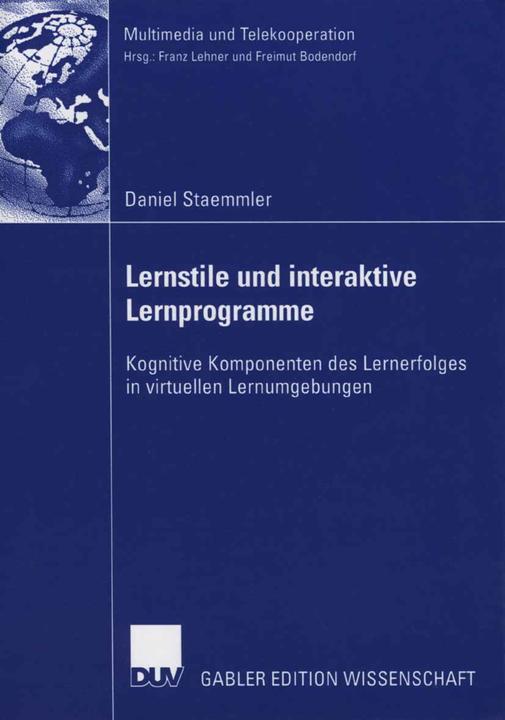 Produktbild Lernstile und interaktive Lernprogramme