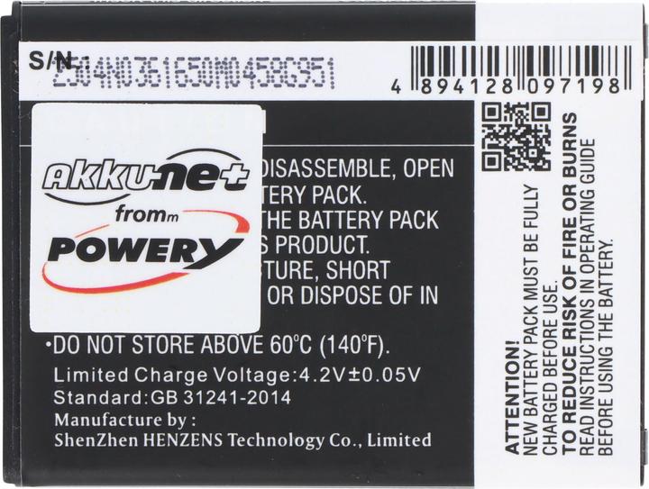 Actual product image Samsung Akku Galaxy Young 2 Akku, SM-G130, EB-BG130ABE