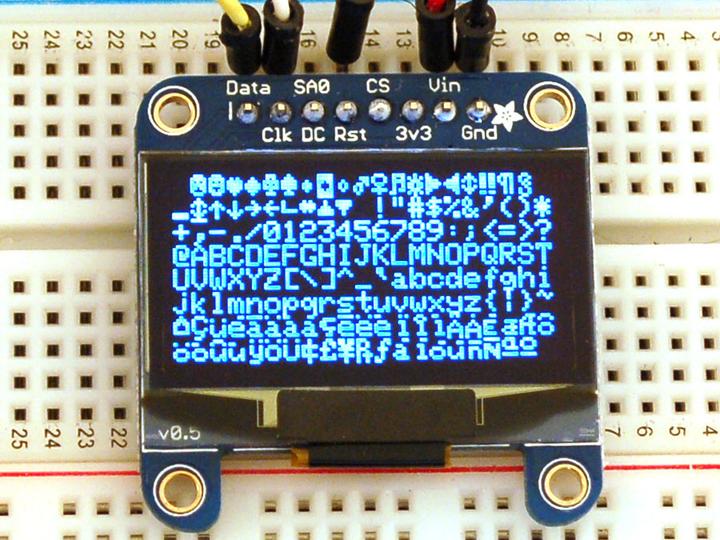 Actual product image Adafruit Monochrome 1.3" 128x64 OLED graphic display (Display)