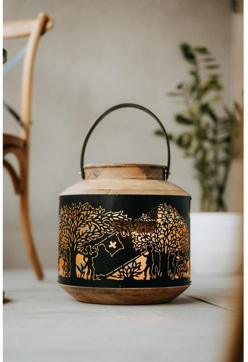Immagine prodotto Kadastar Laterne Bergchilbi 37 cm, Braun/Schwarz