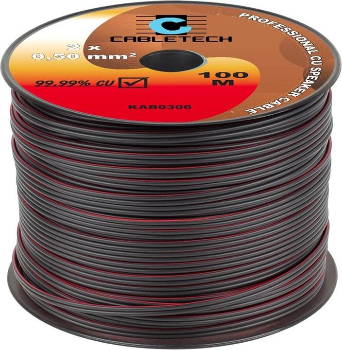 Produktbild Cabletech Lautsprecherkabel 0 5mm schwarz (0.12 m)