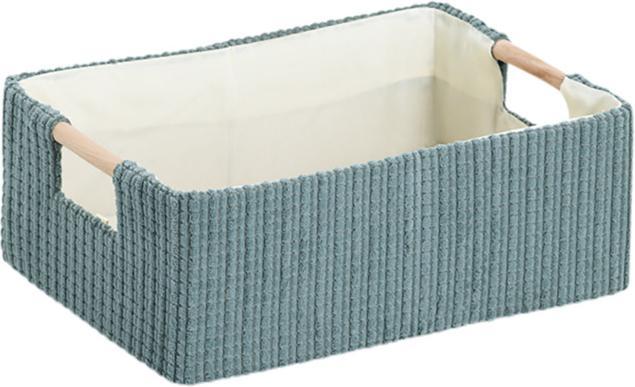 Zeller Present Aufbewahrungskorb mit Holzgriffen 27x19x10 cm (1 x, 27 x 19 x 10 cm)