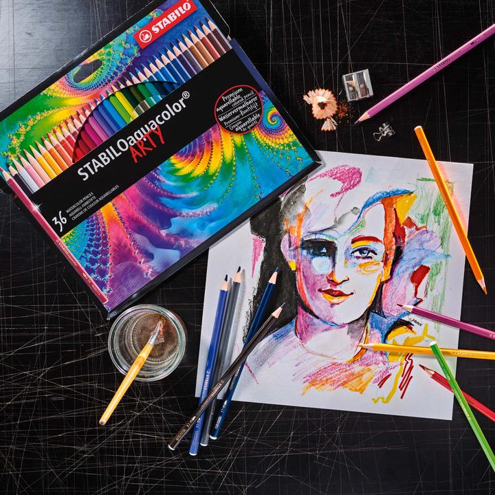 Produktbild STABILO aquacolor Aquarell-Buntstift (Mehrfarbig, 12 x)