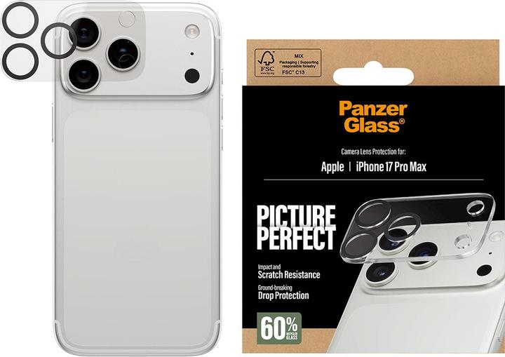 Produktbild PanzerGlass ® PicturePerfect Kameraschutz iPhone 17 Pro Max (1 Stück, Apple iPhone 17 Pro Max)